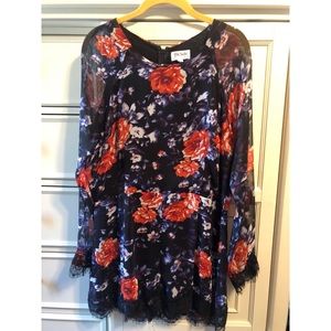 Love Sadie Floral Lace Romper